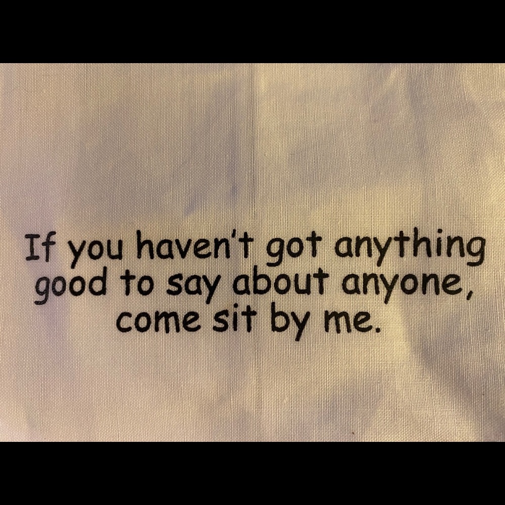 Cotton tea towel with funny quote